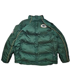 Vintage Y2k Reebok NFL Green Bay Packers Down Filled Puffer Jacket